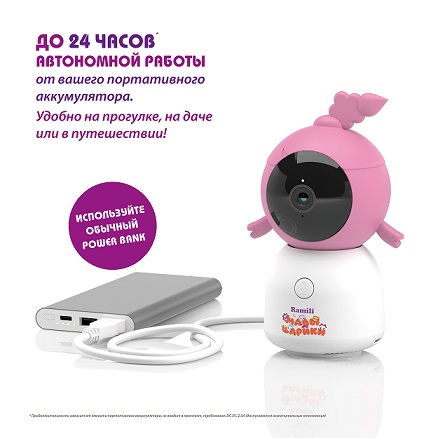 Видеоняня Ramili Baby RV100X2NUSHAKROSH Нюша и Крошик, Малышарики, с креплениями